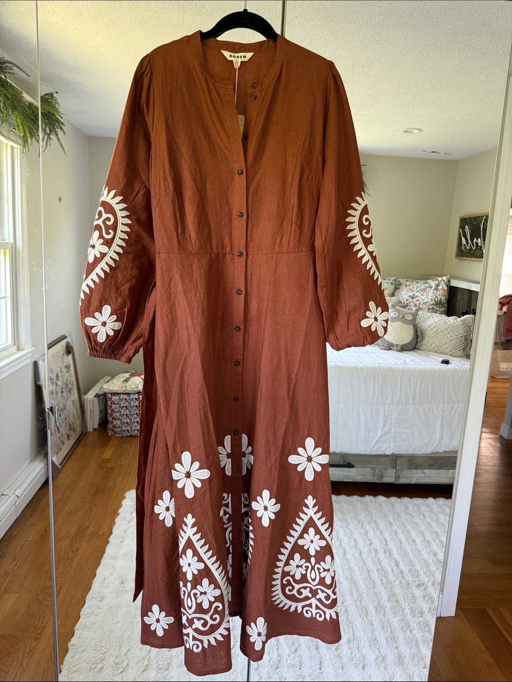 Boden Mae Linen Blend Shirt Dress - Picture 3 of 16